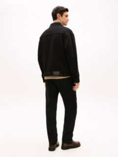 Relaxed Washed Denim Trucker Jacket — Black 5