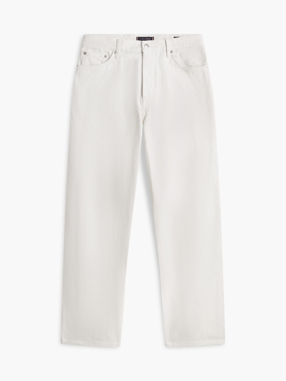 Grand Loose Cinch Adjuster Washed Jeans — White
