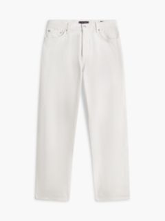 Grand Loose Cinch Adjuster Washed Jeans — White 5