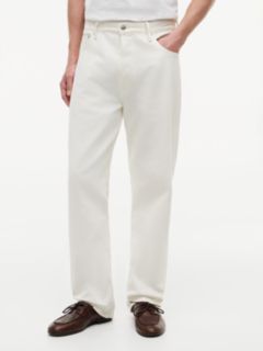 Grand Loose Cinch Adjuster Washed Jeans — White 1