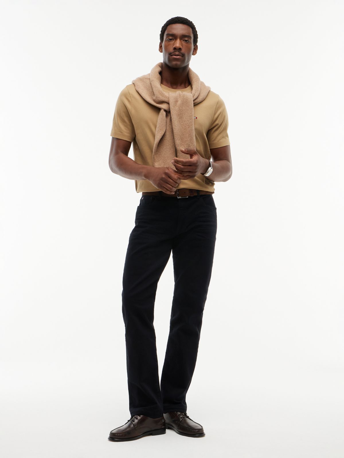 Denton Slim Straight Black Jeans — Black