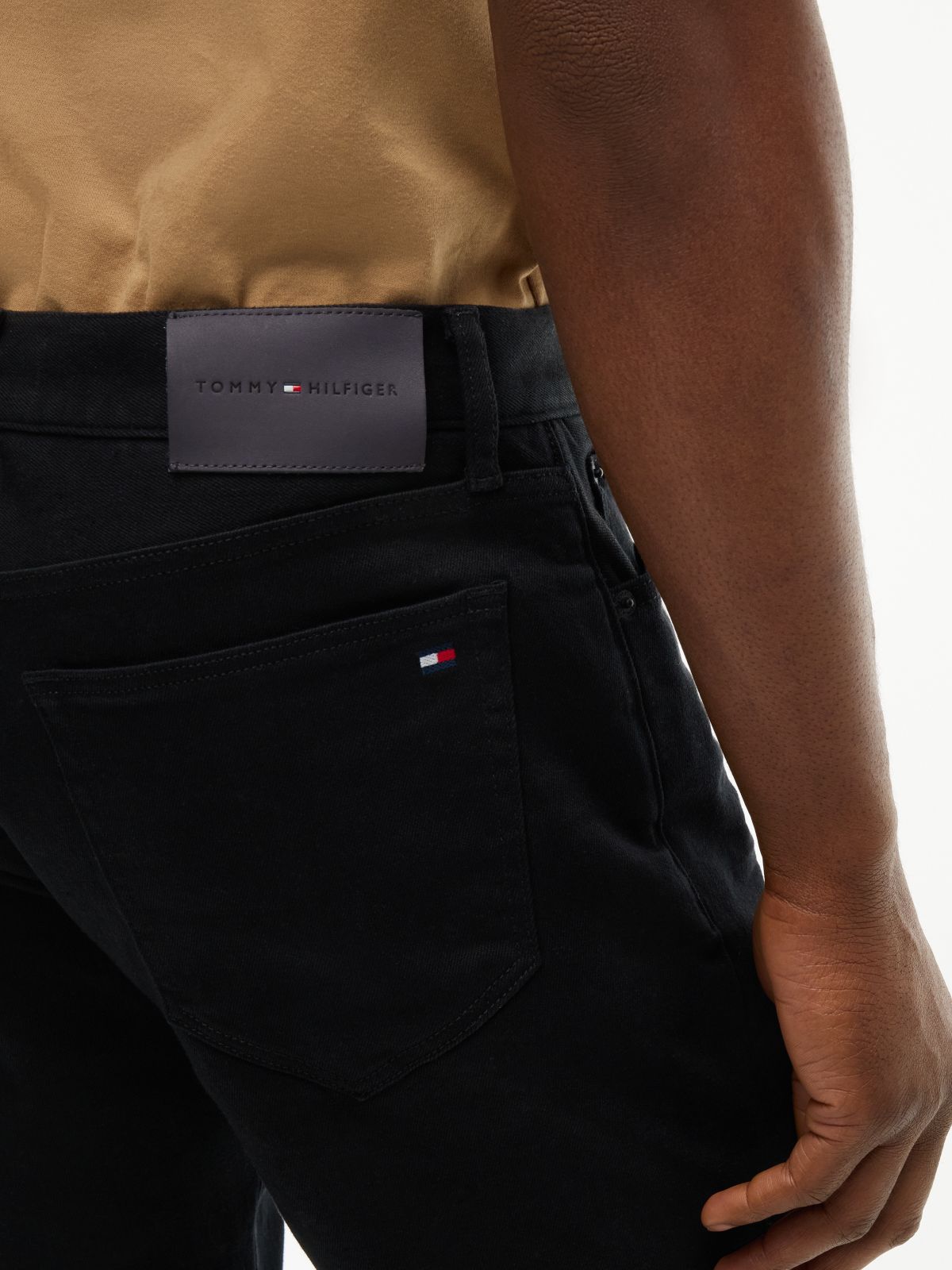 Denton Slim Straight Black Jeans — Black