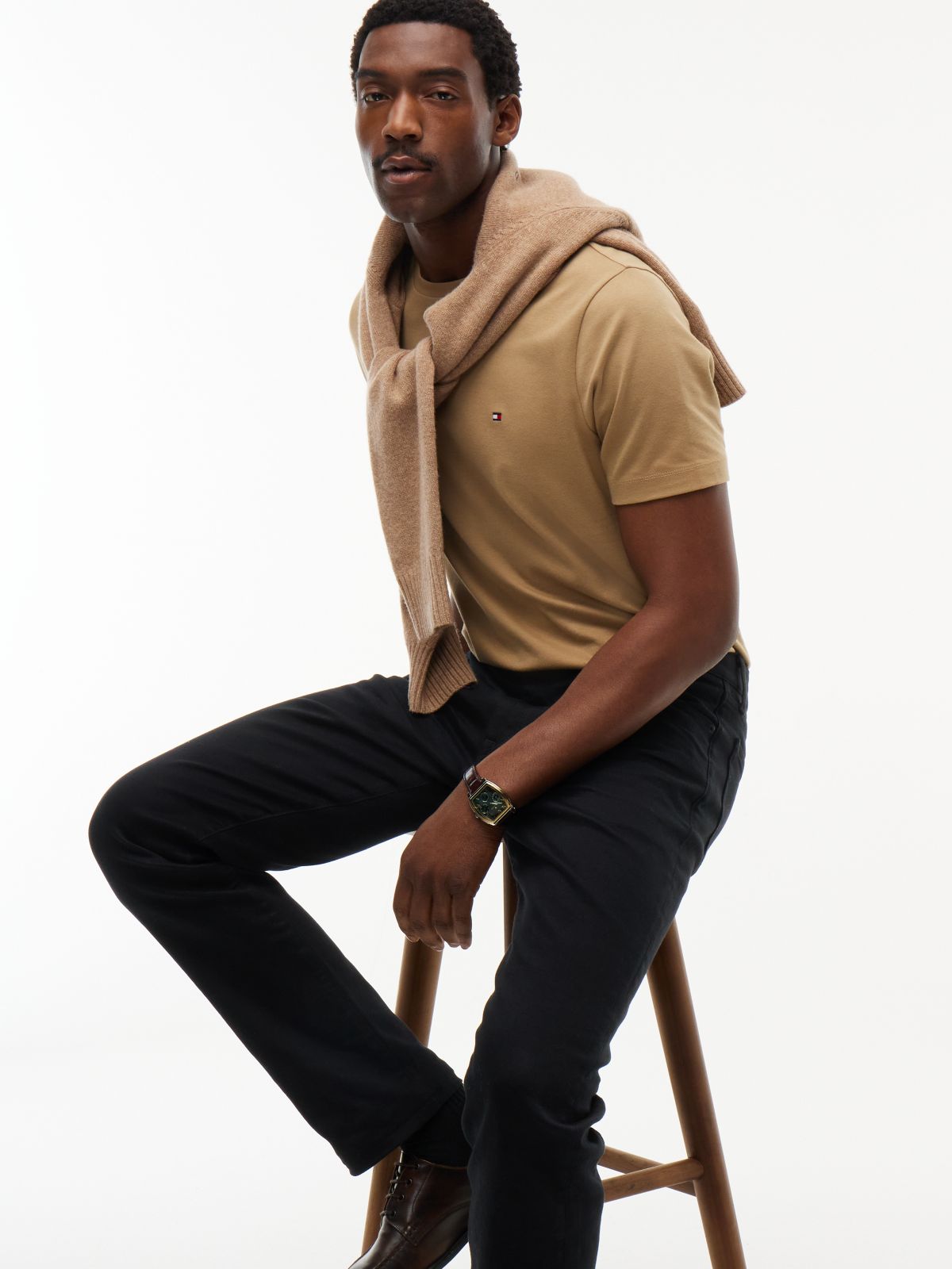 Denton Slim Straight Black Jeans — Black