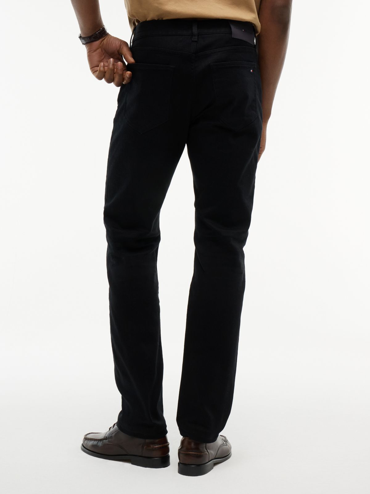 Denton Slim Straight Black Jeans — Black