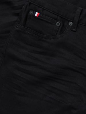 zwart new york label denton slim straight jeans voor heren - tommy hilfiger