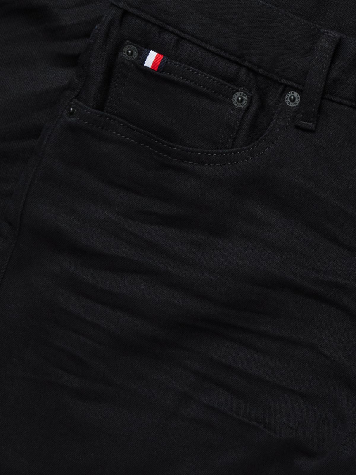 Denton Slim Straight Black Jeans — Black