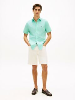 TH Flex Regular Fit Poplin Short Sleeve Shirt — Blue 3