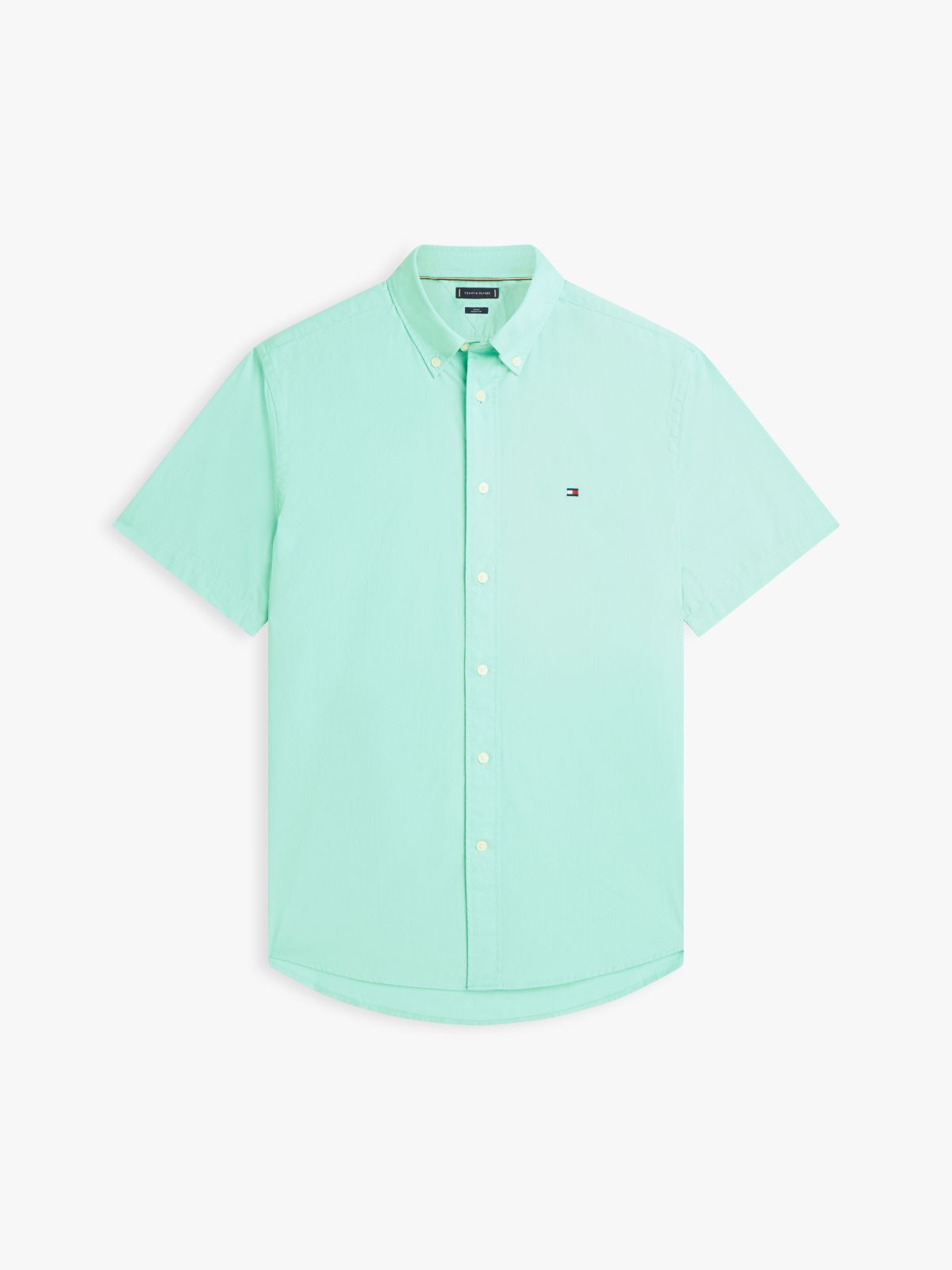 TH Flex Regular Fit Poplin Short Sleeve Shirt — Blue