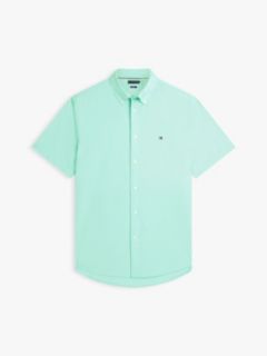 TH Flex Regular Fit Poplin Short Sleeve Shirt — Blue 5