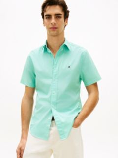 TH Flex Regular Fit Poplin Short Sleeve Shirt — Blue 1
