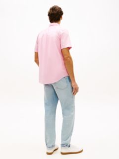 TH Flex Regular Fit Poplin Short Sleeve Shirt — Pink 4