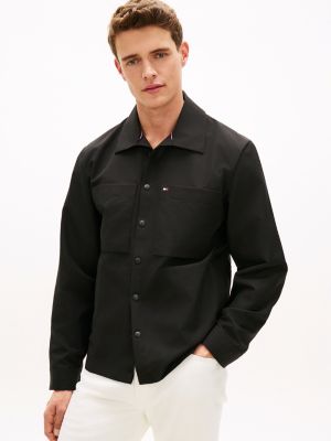 black performance relaxed fit hemd im air-dot-design für herren - tommy hilfiger