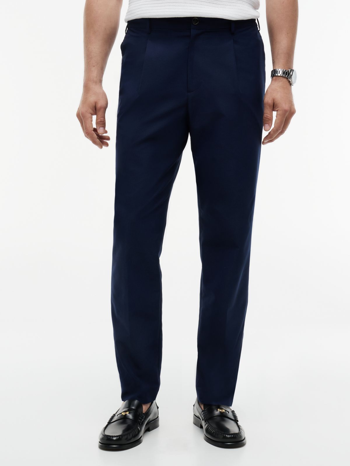 New York Label Performance Air Dot Trousers — Blue