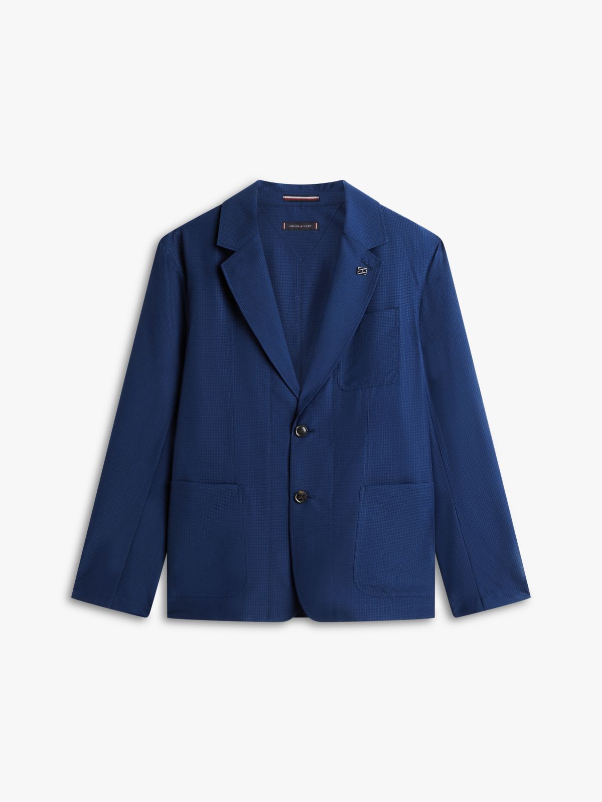 New York Label Performance Air Dot Boxy Blazer — Blue