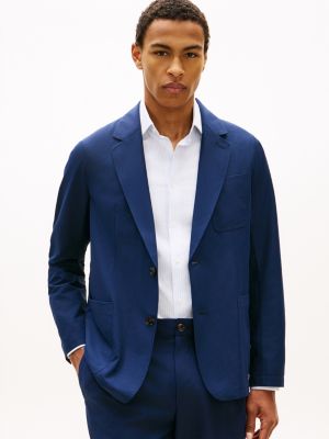 blue performance smart casual air dot boxy blazer for men tommy hilfiger