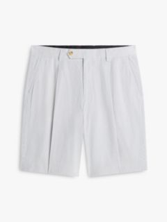 New York Label Performance Relaxed Seersucker Shorts — White 5