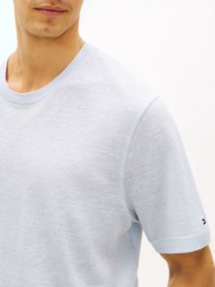 New York Label Linen Blend T-Shirt — Blue 2