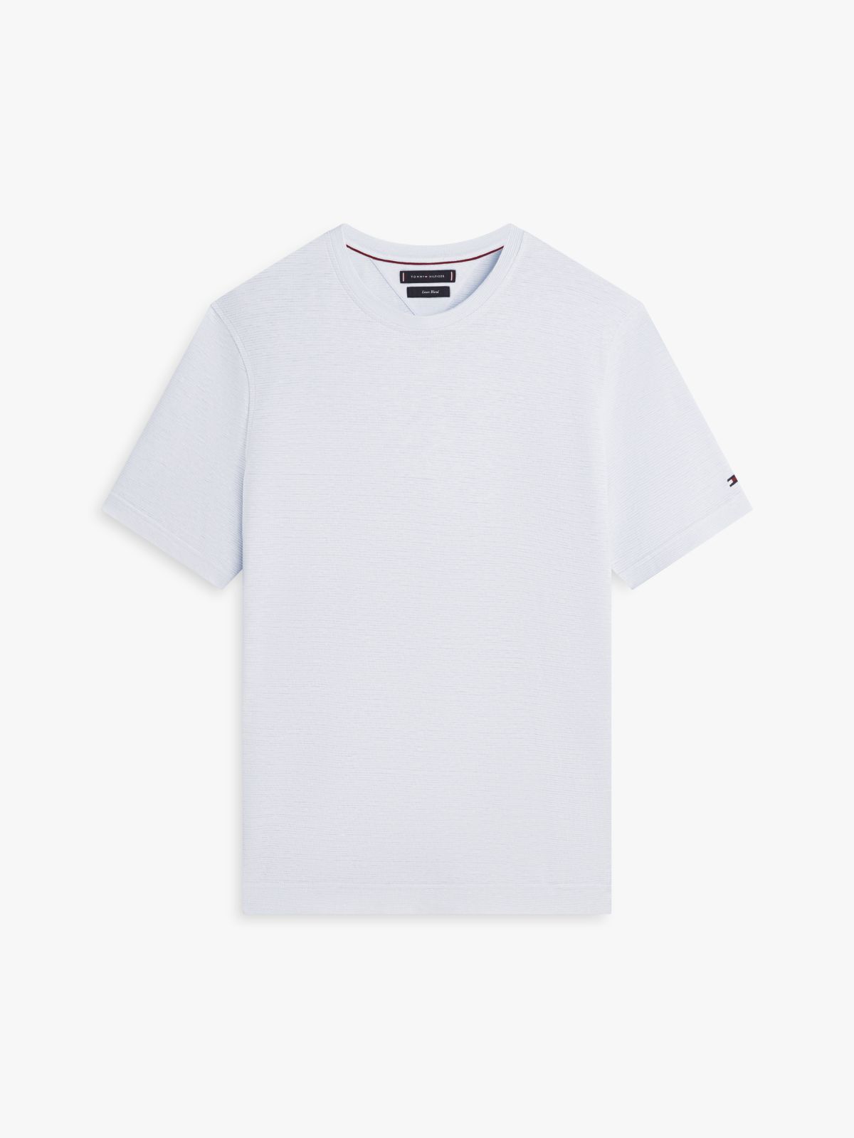 New York Label Linen Blend T-Shirt — Blue