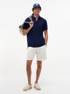 New York Label Regular Fit Linen Blend Polo Shirt — Blue 2