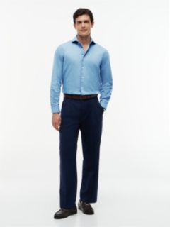 New York Label Slim Fit Denim Shirt — Blue 3