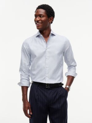 blue new york label slim fit oxford-hemd für herren - tommy hilfiger