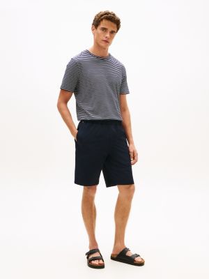 short dover performance à logo texturé blue pour hommes tommy hilfiger