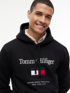Logo Embroidery Fleece Hoody — Black 3