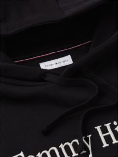 Logo Embroidery Fleece Hoody — Black 6