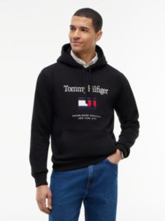 Logo Embroidery Fleece Hoody — Black 1