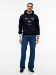Logo Embroidery Fleece Hoody — Blue 2