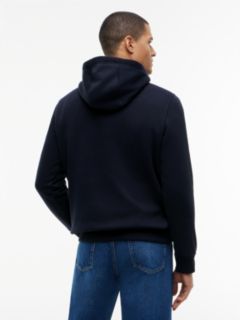 Logo Embroidery Fleece Hoody — Blue 4