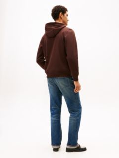 Logo Embroidery Fleece Hoody — Brown 4