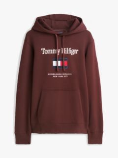 Logo Embroidery Fleece Hoody — Brown 5
