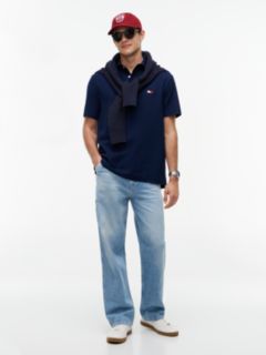 Classic Fit Knit Collar Polo Shirt — Blue 2