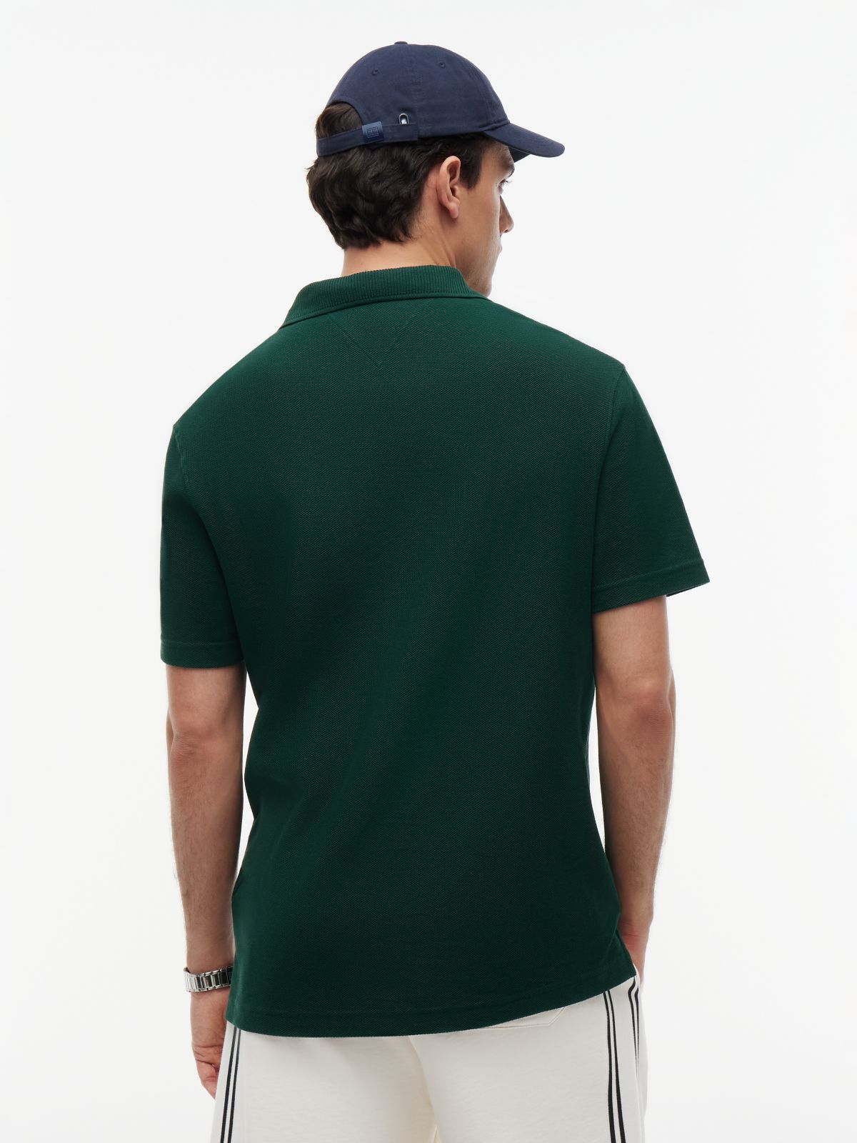 Classic Fit Knit Collar Polo Shirt — Green