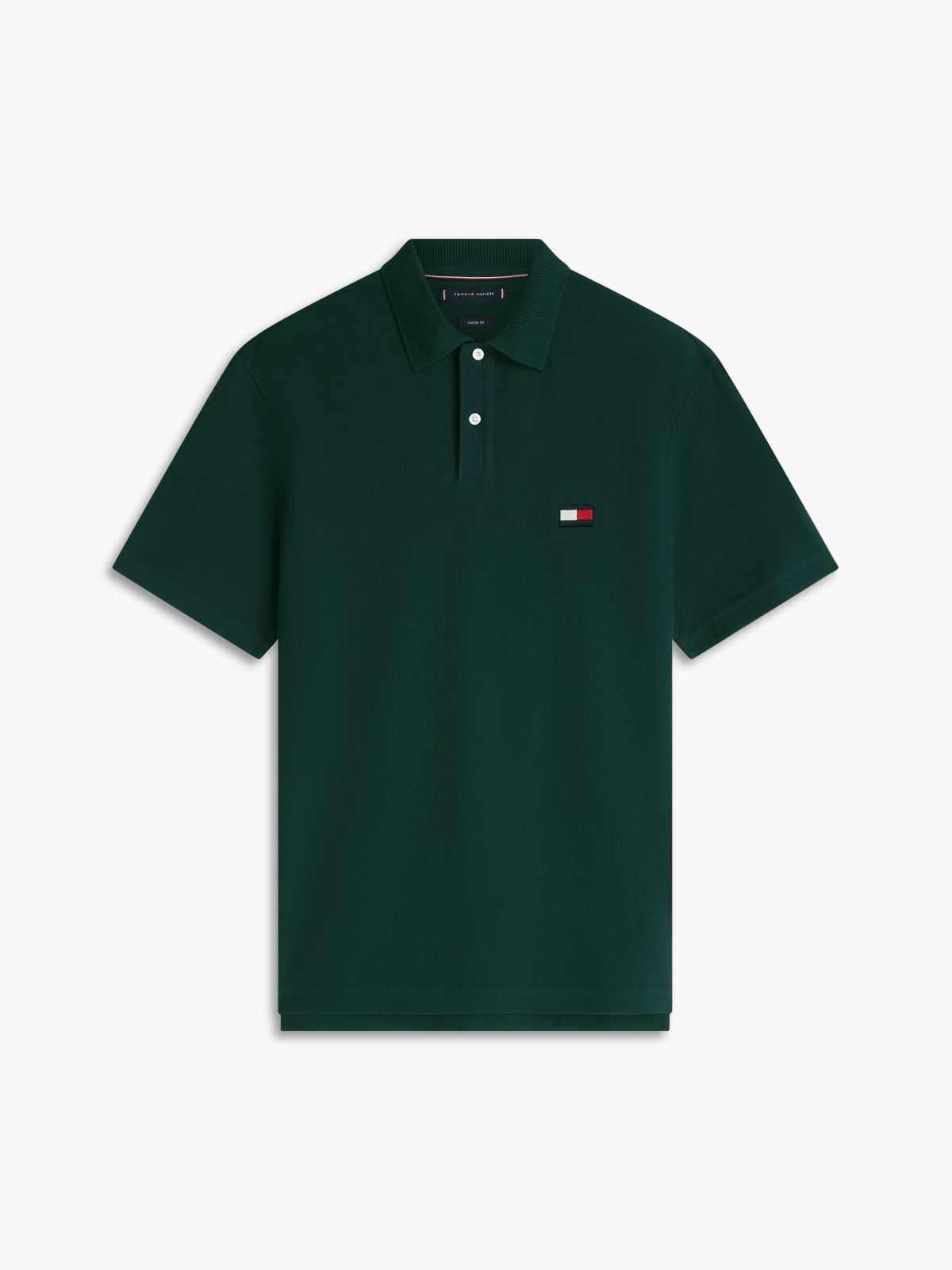 Classic Fit Knit Collar Polo Shirt — Green