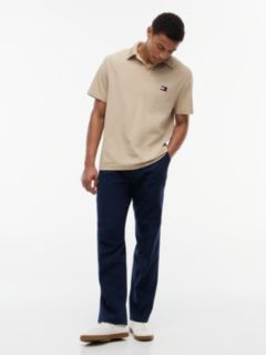 Classic Fit Knit Collar Polo Shirt — Khaki 2