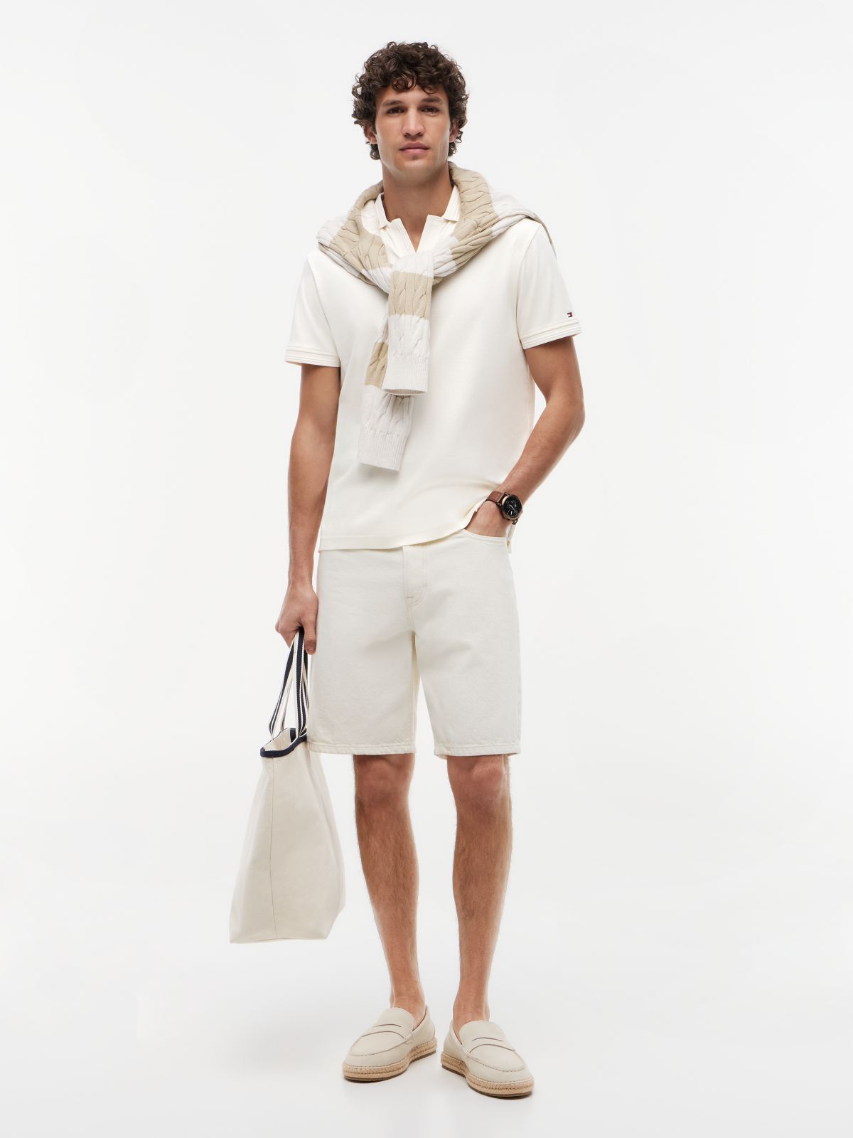 Regular Fit Interlock Knit Polo Shirt — Yellow
