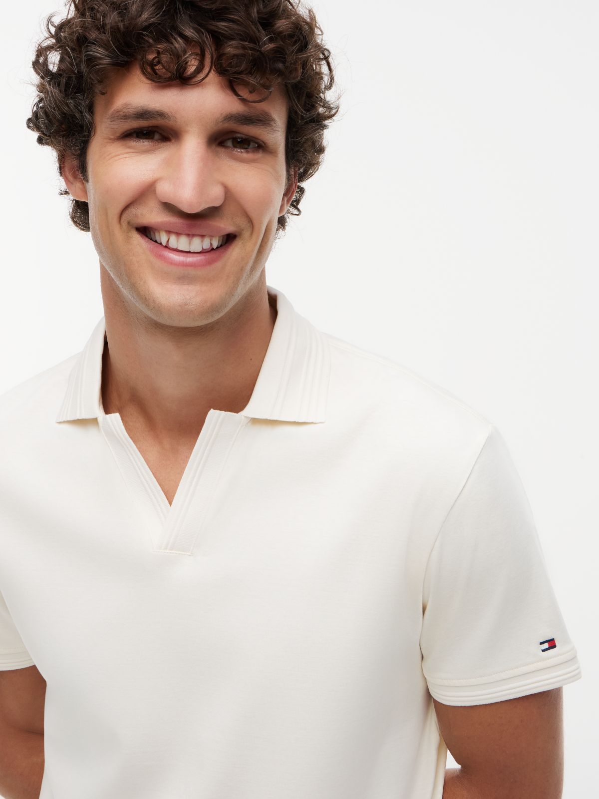 Regular Fit Interlock Knit Polo Shirt — Yellow