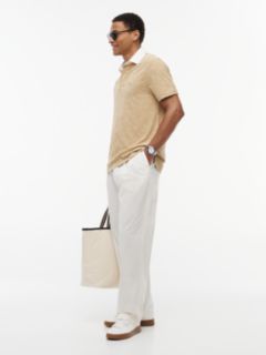 Classic Fit Flag Jacquard Polo Shirt — Khaki 2