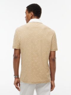 Classic Fit Flag Jacquard Polo Shirt — Khaki 4