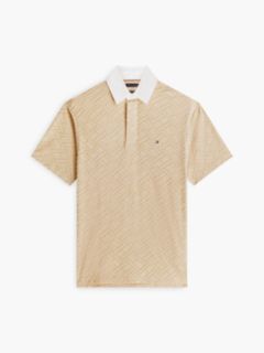 Classic Fit Flag Jacquard Polo Shirt — Khaki 5
