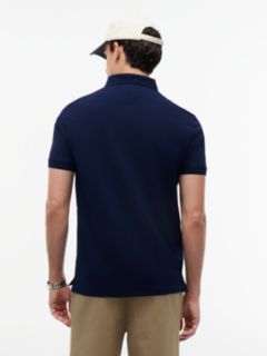 Regular Pique Jacquard Collar Polo Shirt — Blue 4