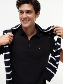 Regular Fit Air Dot Zip Polo Shirt — Black 3