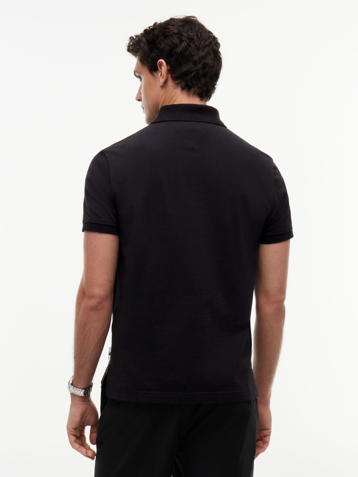 Regular Fit Air Dot Zip Polo Shirt — Black