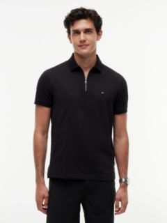 Regular Fit Air Dot Zip Polo Shirt — Black 1