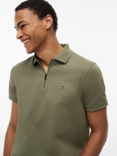 Regular Fit Air Dot Zip Polo Shirt — Green 3