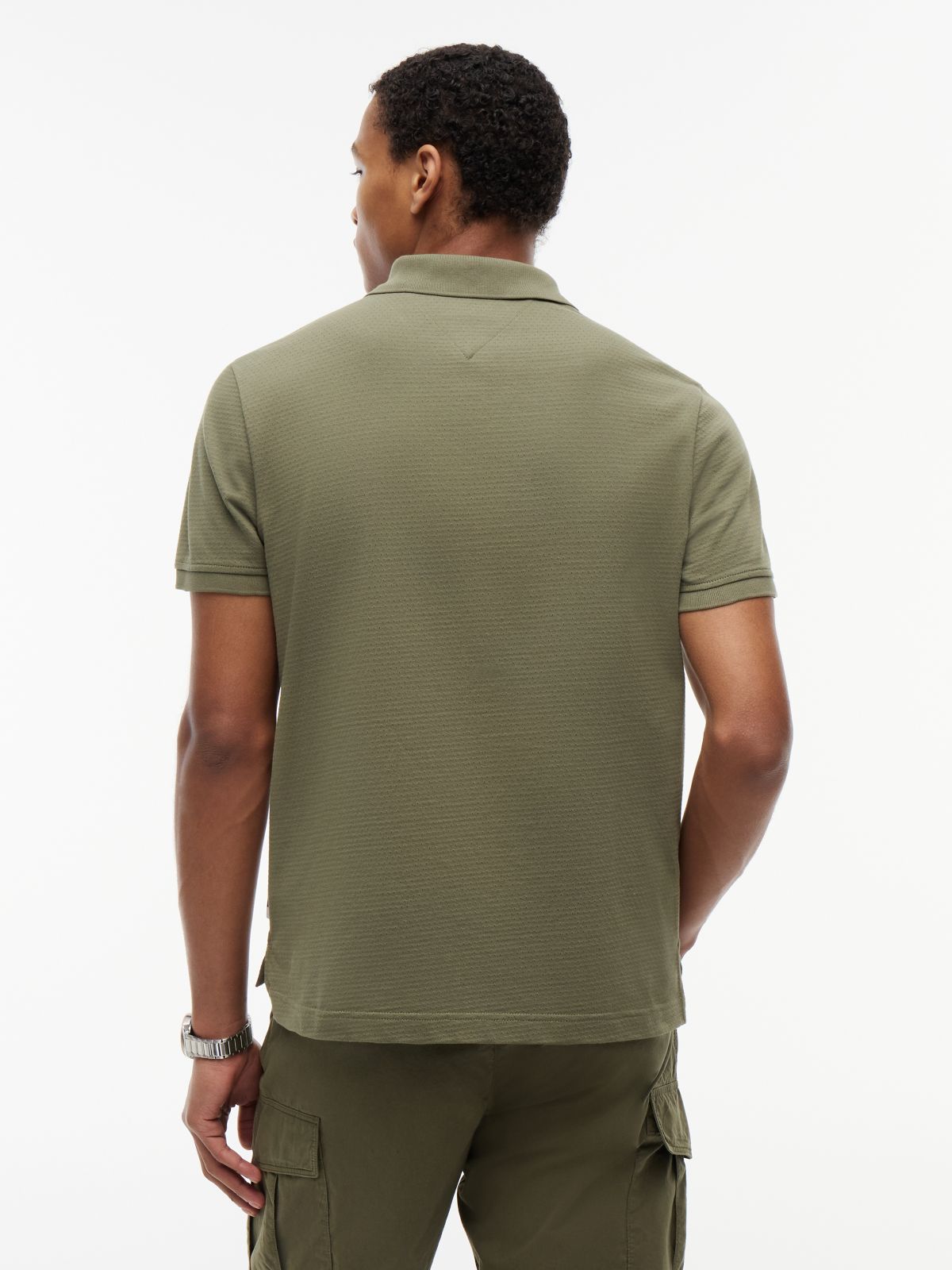 Regular Fit Air Dot Zip Polo Shirt — Green