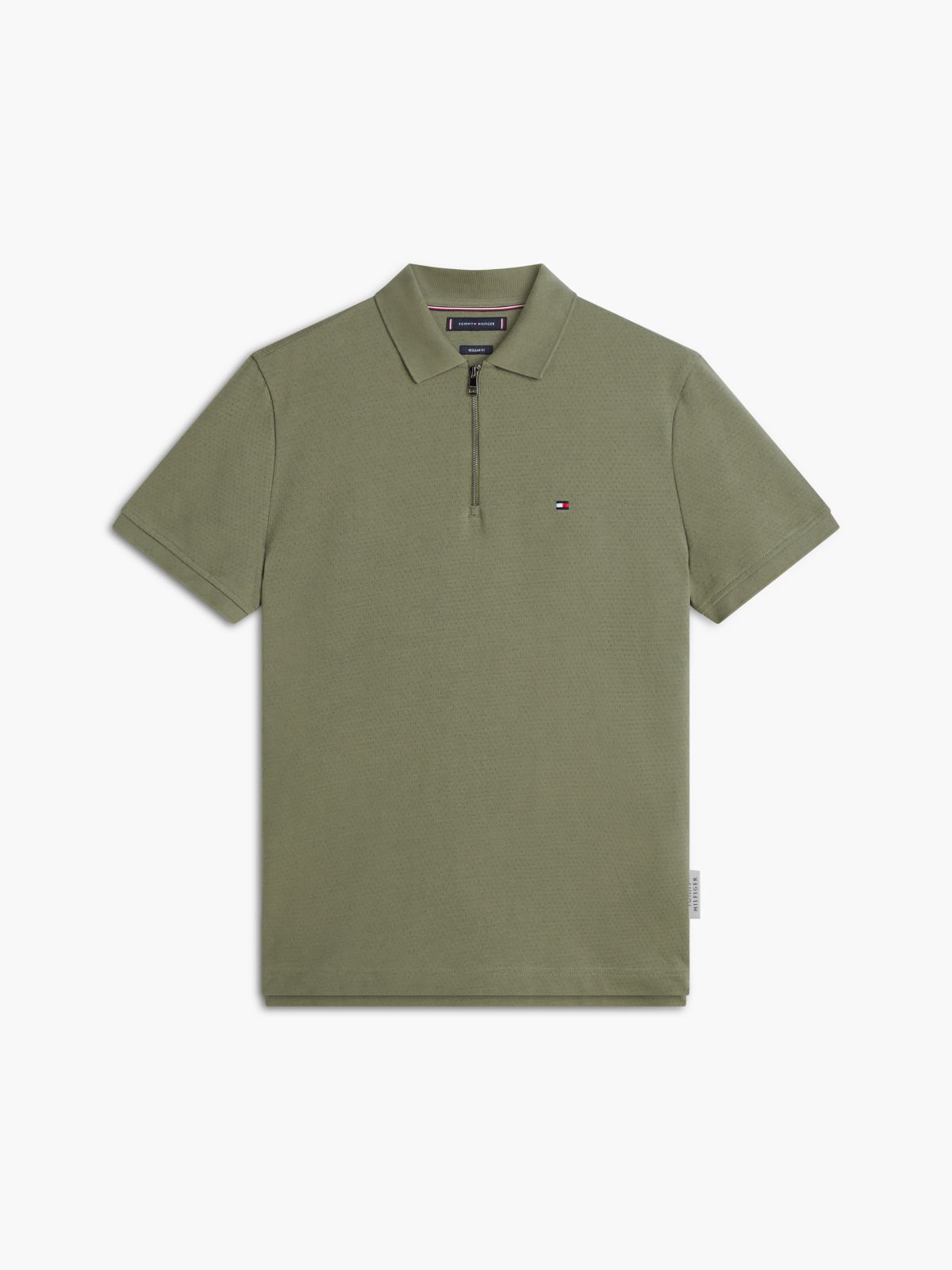 Regular Fit Air Dot Zip Polo Shirt — Green