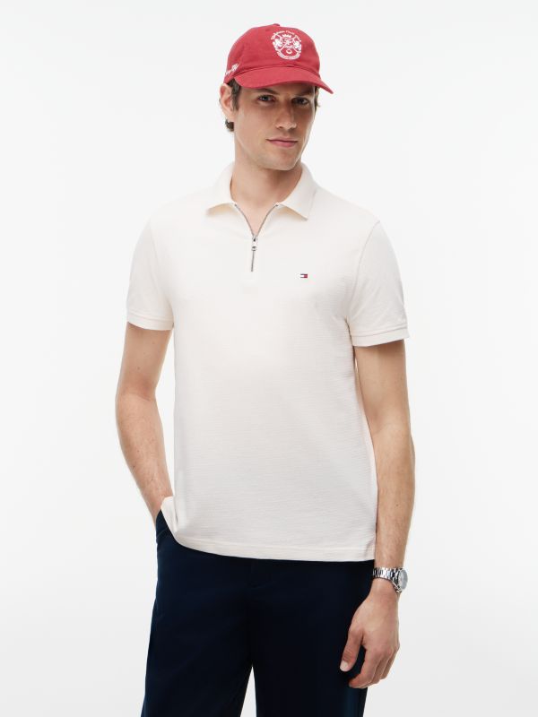 Regular Fit Air Dot Zip Polo Shirt — Yellow
